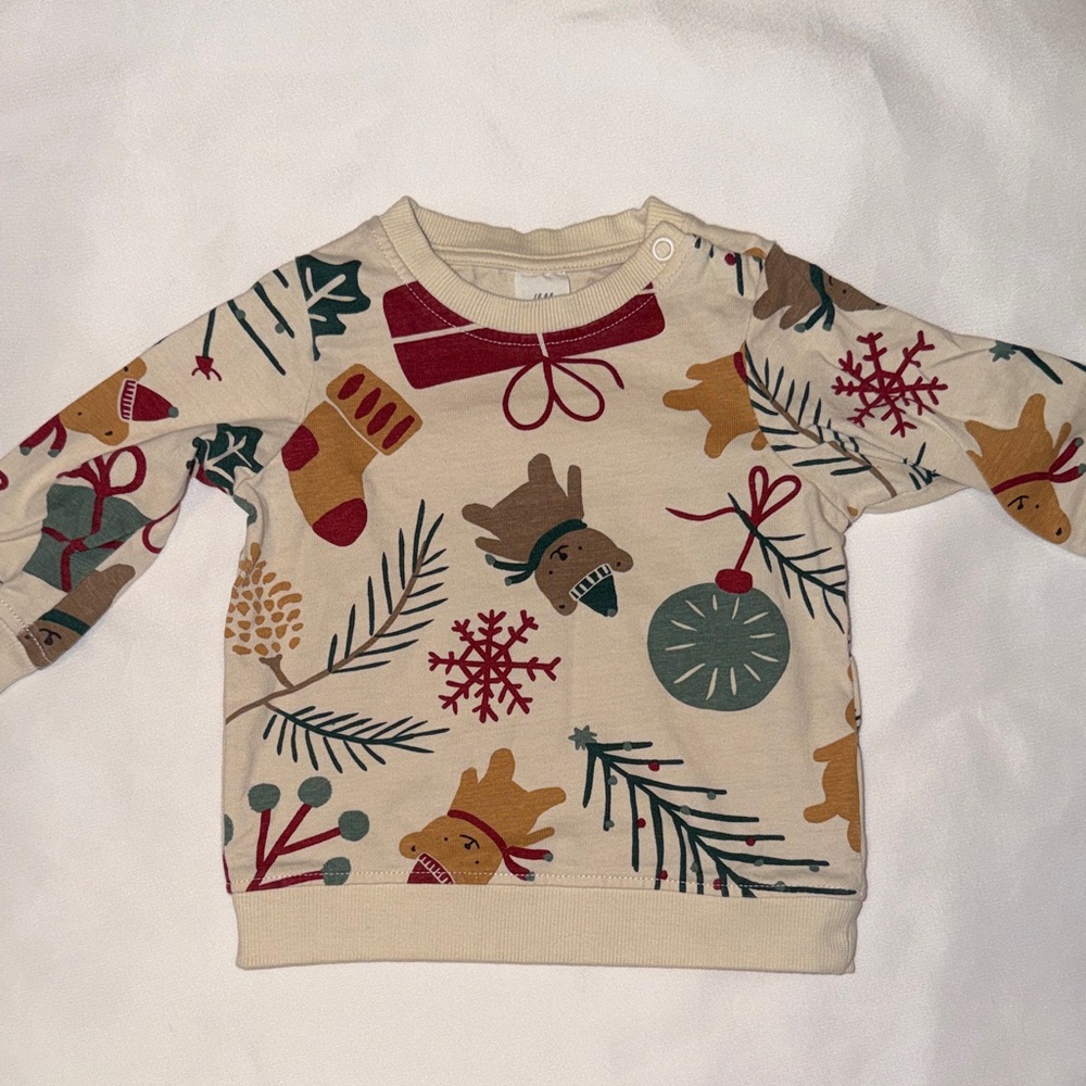 Festive H&M Cream Kids Shirt